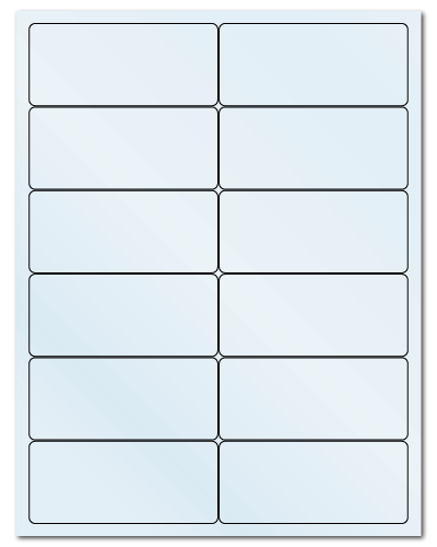 4" X 1.75" Frosty (Matte) Clear Sheets