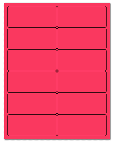 4" X 1.75" Fluorescent Pink Sheets