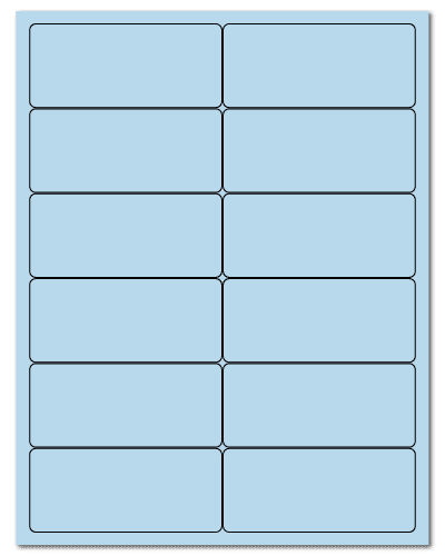 4" X 1.75" Pastel Blue Sheets
