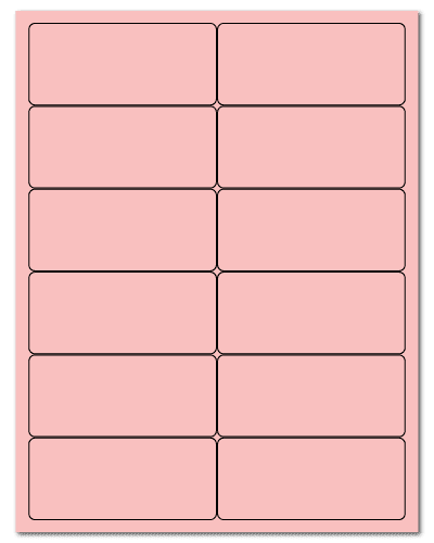 4" X 1.75" Pastel Pink Sheets