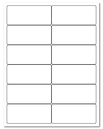 4" X 1.75" White Matte Sheets