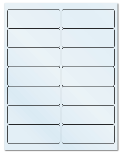 4" X 1.4375" Frosty (Matte) Clear Sheets