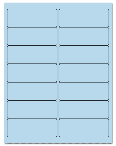 4" X 1.4375" Pastel Blue Sheets