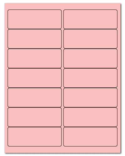 4" X 1.4375" Pastel Pink Sheets