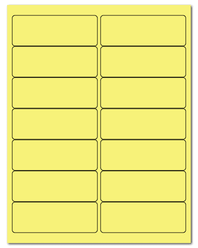 4" X 1.4375" Pastel Yellow Sheets