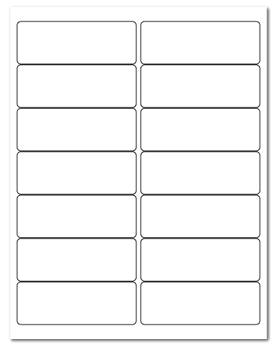 4" X 1.4375" White Matte Sheets