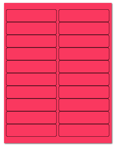4" X 1" Fluorescent Pink Sheets