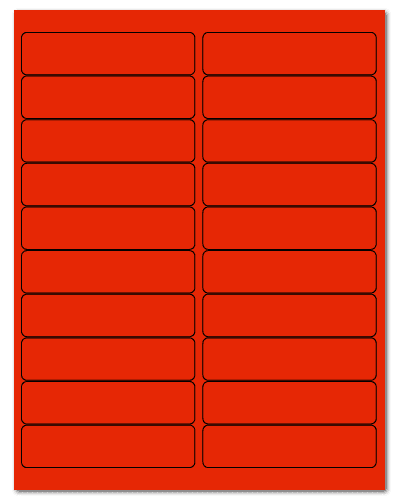 4" X 1" Fluorescent Red Sheets