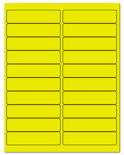 4" X 1" Fluorescent Yellow Sheets