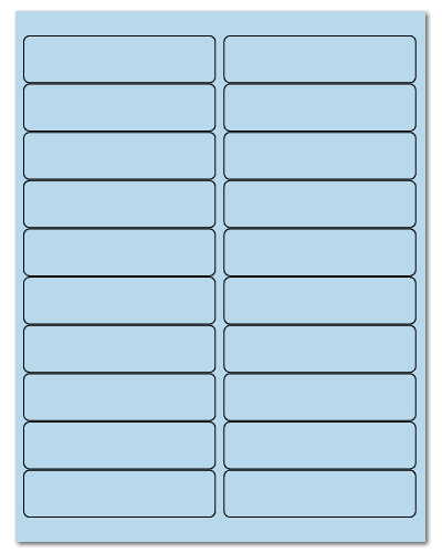 4" X 1" Pastel Blue Sheets