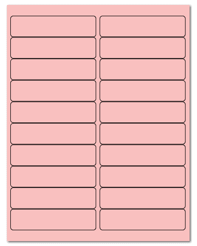 4" X 1" Pastel Pink Sheets