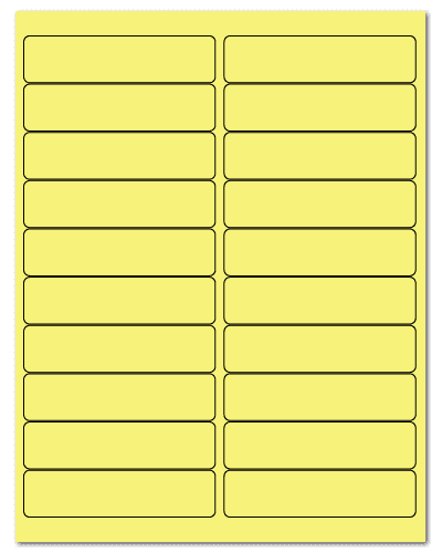 4" X 1" Pastel Yellow Sheets