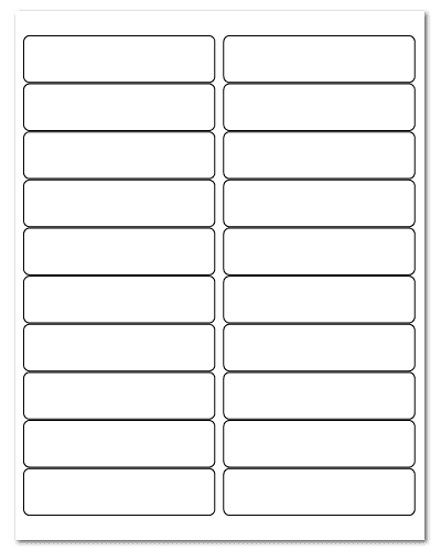 4" X 1" White Matte Sheets
