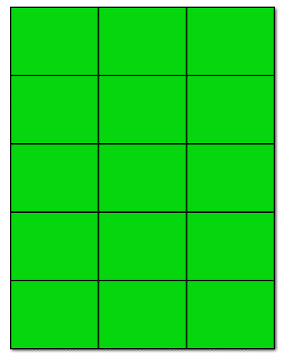 2.83" X 2.2" Fluorescent Green Sheets