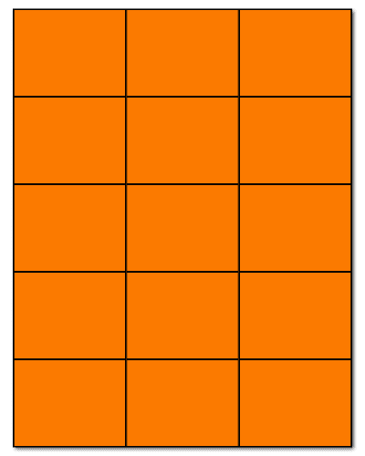 2.83" X 2.2" Fluorescent Orange Sheets