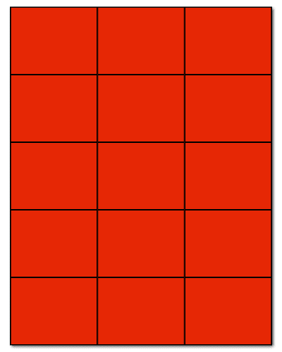 2.83" X 2.2" Fluorescent Red Sheets