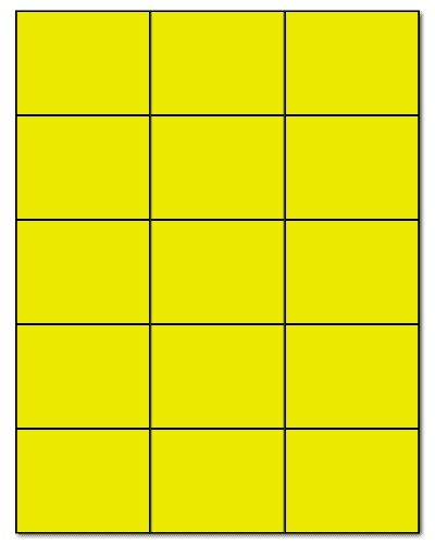 2.83" X 2.2" Fluorescent Yellow Sheets