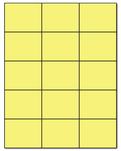 2.83" X 2.2" Pastel Yellow Sheets