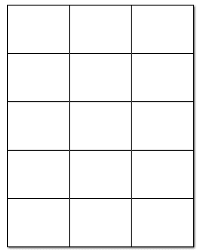 2.83" X 2.2" White Matte Sheets