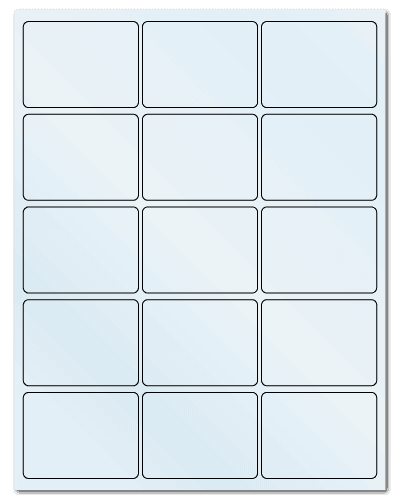 2.688" X 2" Frosty (Matte) Clear Sheets