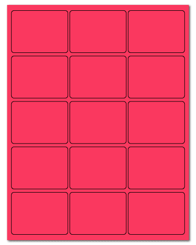 2.688" X 2" Fluorescent Pink Sheets