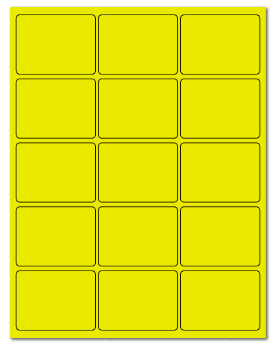 2.688" X 2" Fluorescent Yellow Sheets