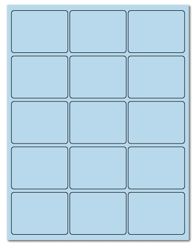 2.688" X 2" Pastel Blue Sheets