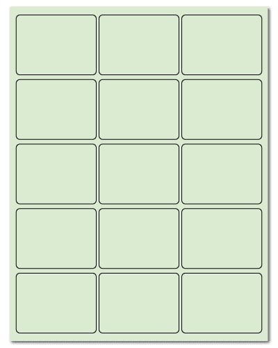 2.688" X 2" Pastel Green Sheets