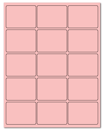 2.688" X 2" Pastel Pink Sheets