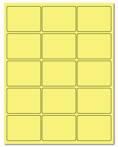 2.688" X 2" Pastel Yellow Sheets