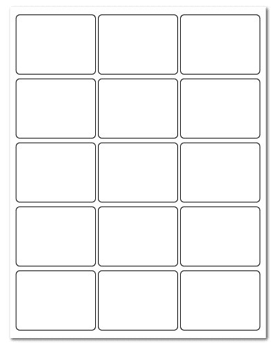 2.688" X 2" White Matte Sheets