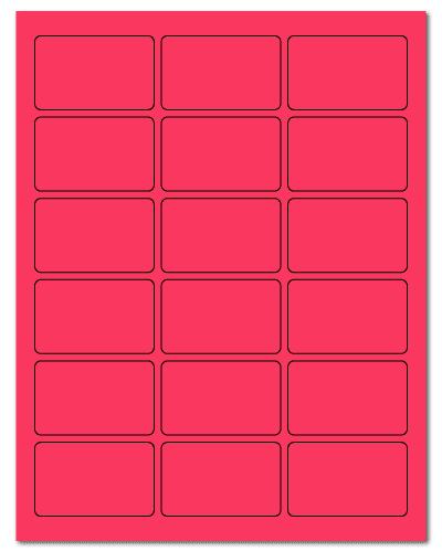 2.5" X 1.563" Fluorescent Pink Sheets