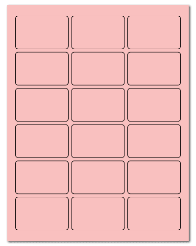 2.5" X 1.563" Pastel Pink Sheets