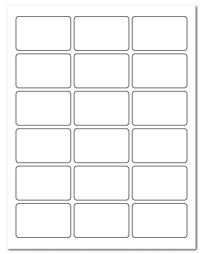 2.5" X 1.563" White Matte Sheets