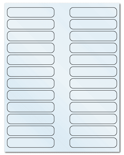 3.5" X 0.75" Frosty (Matte) Clear Sheets