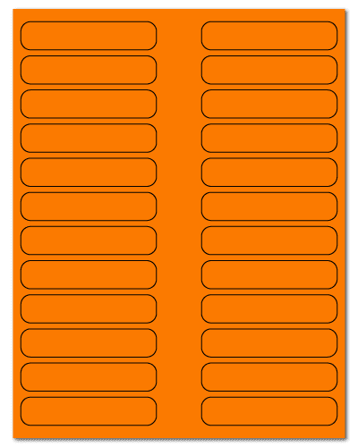 3.5" X 0.75" Fluorescent Orange Sheets