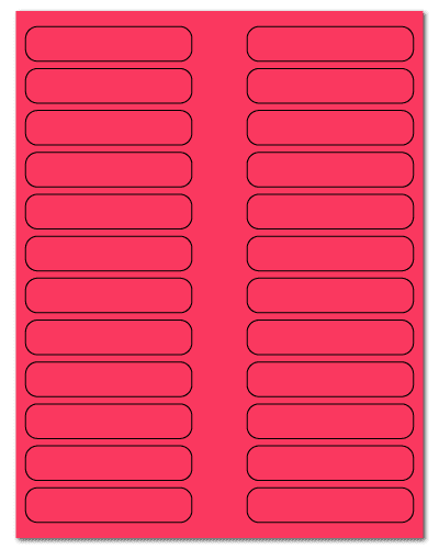 3.5" X 0.75" Fluorescent Pink Sheets