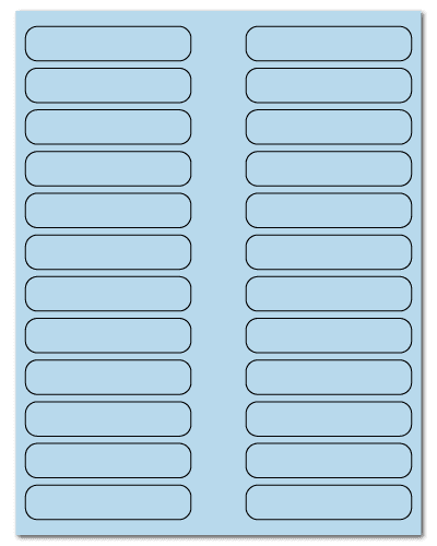 3.5" X 0.75" Pastel Blue Sheets