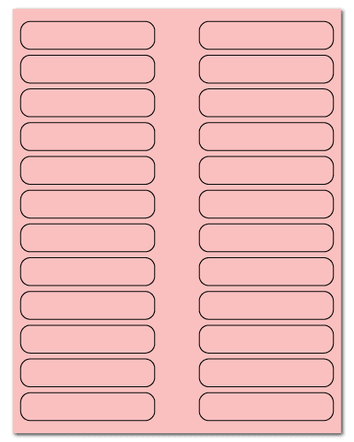 3.5" X 0.75" Pastel Pink Sheets