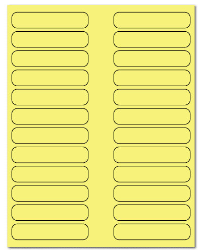 3.5" X 0.75" Pastel Yellow Sheets