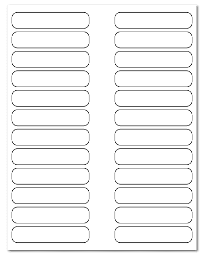 3.5" X 0.75" White Matte Sheets