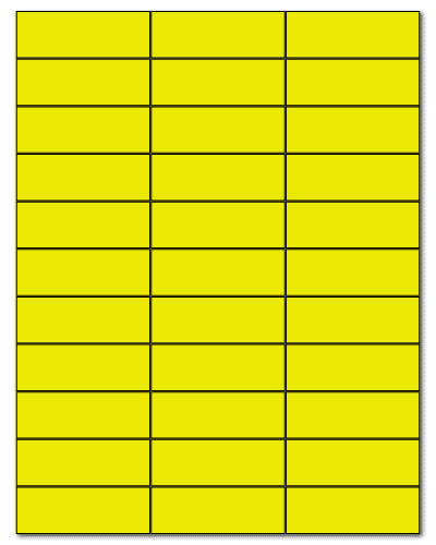 2.83" X 1" Fluorescent Yellow Sheets