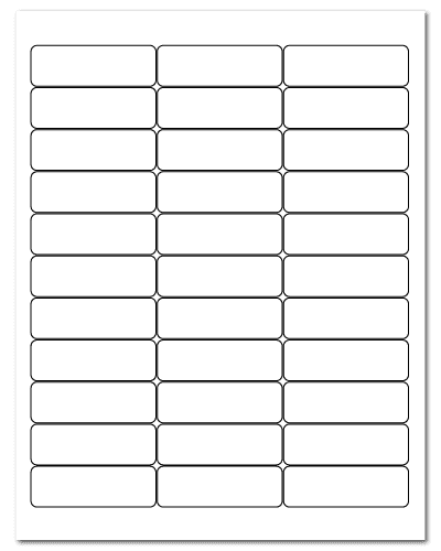 2.625" X 0.875" White Matte Sheets