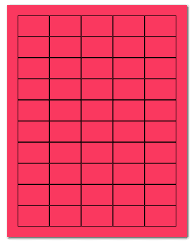1.5" X 1" Fluorescent Pink Sheets
