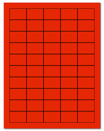 1.5" X 1" Fluorescent Red Sheets