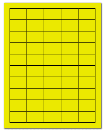 1.5" X 1" Fluorescent Yellow Sheets