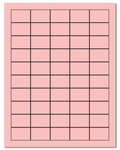 1.5" X 1" Pastel Pink Sheets