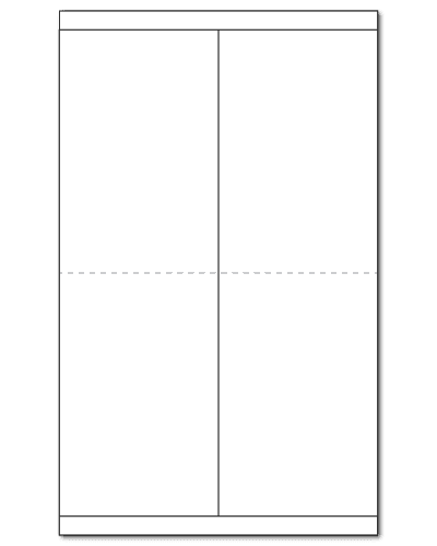 8.5" x 14" White Matte Sheets Perforated