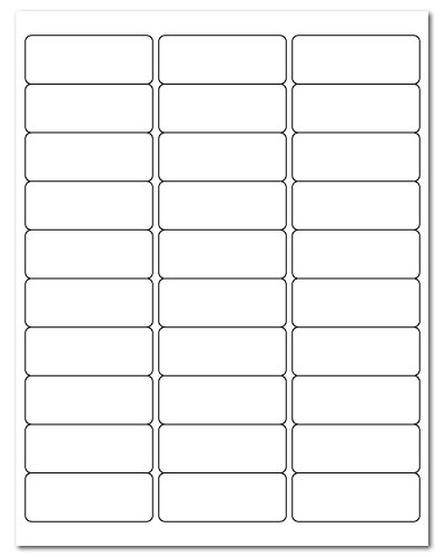 2.625" x 1" Piggyback Label Sheets