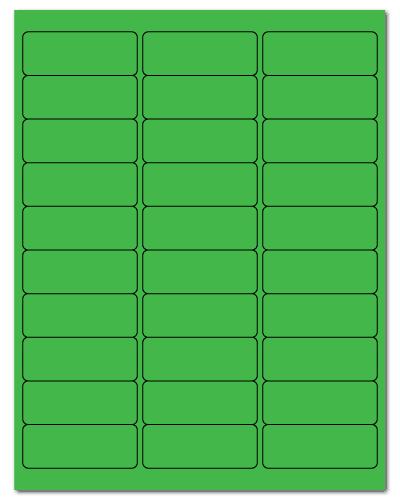 2.625" x 1" Piggyback Label Sheets